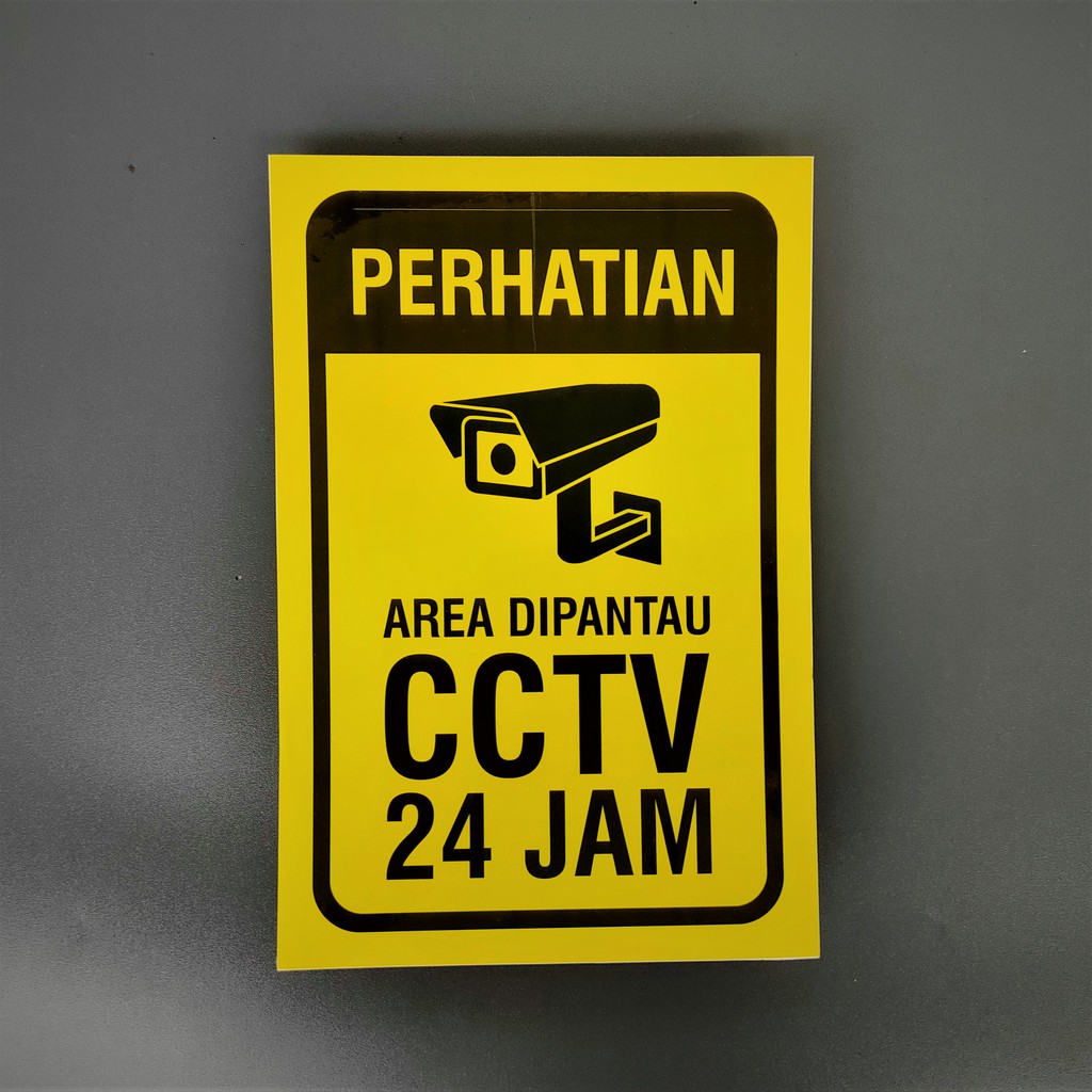 Jual Stiker Area Dipantau Cctv Cm X Cm Shopee Indonesia