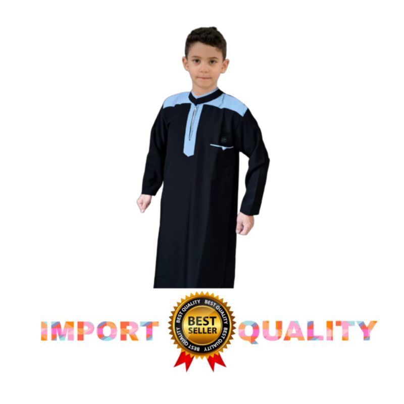 AL-KIROM/gamis anak laki laki/jubah anak pria SD,SMP BAHAN KAIN ADEM,NYAMAN DAN LEMBUT9