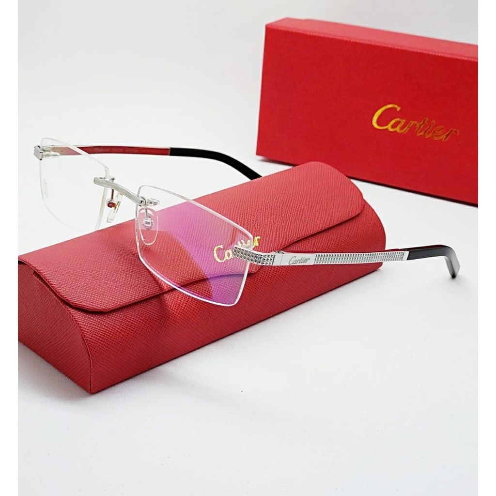 Kacamata Bor Rimless Frameless CART PURE Titanium 8201058 Pria Wanita