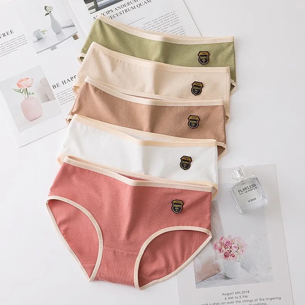 ☛TK☚ Celana Dalam Fashion Wanita Impor Underwear Sempak Kolor Wanita Bahan Katun Halus Import B089