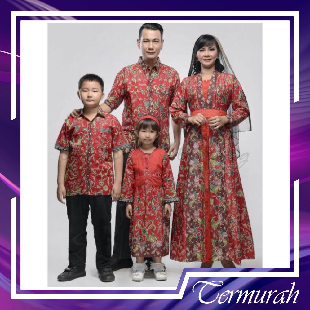 CAMISOLA HEM GAMIS KD GENTHONG MERAH  COUPLE KELUARGA GROSIR MURAH SOLO GENTONG