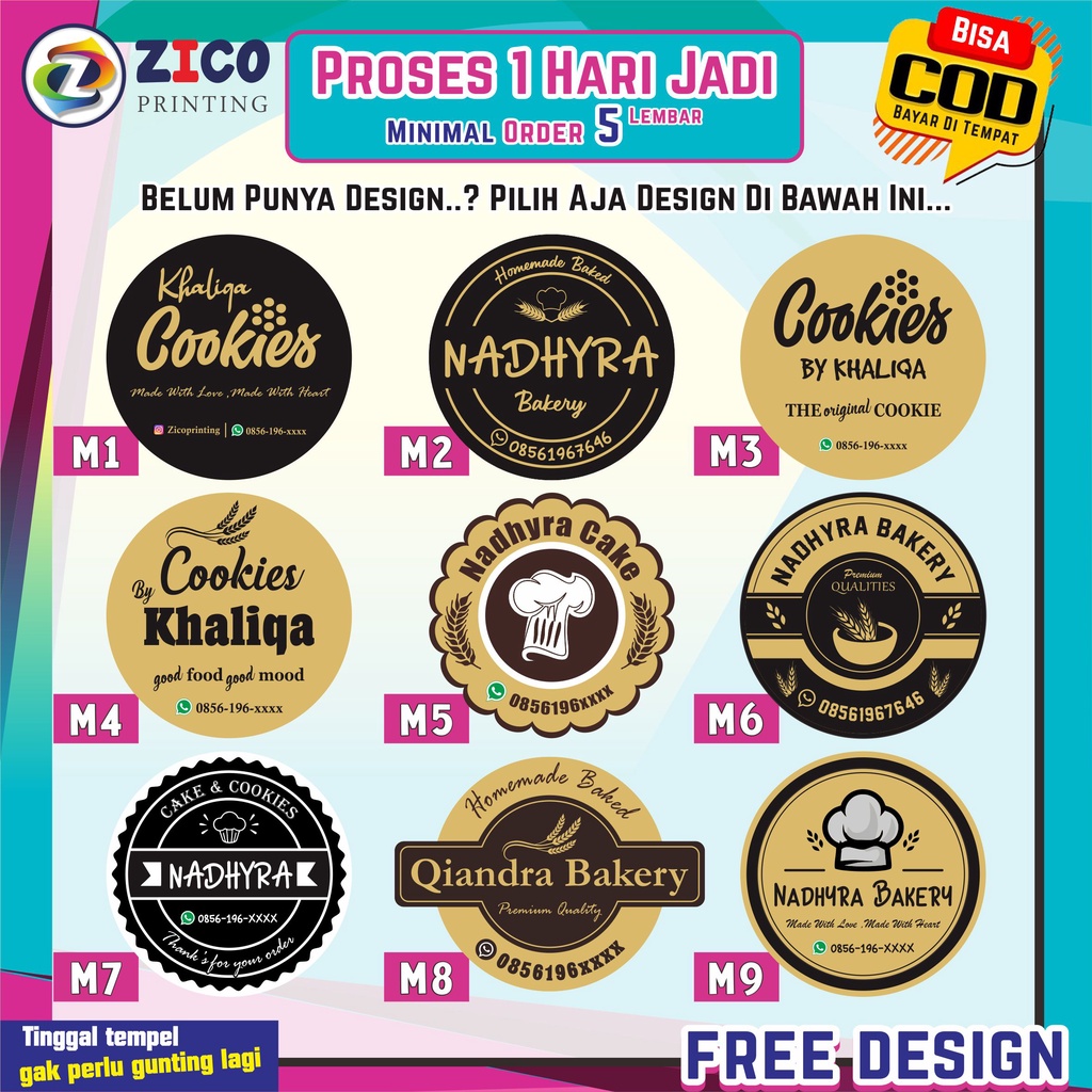

STIKER LABEL MAKANAN/SIKER COOKIES