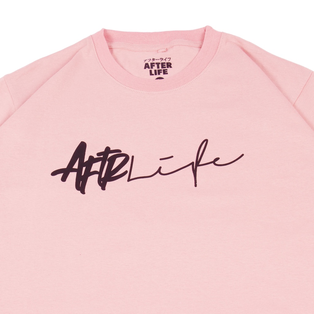 AFTERLIFE - Tshirt Unterschrift Peach Pink | 21047C