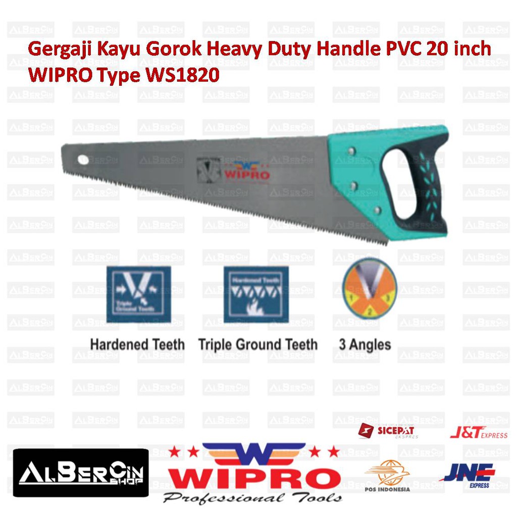 Gergaji Kayu Gorok Heavy Duty Handle PVC Panjang 20 Inch WIPRO WS1820