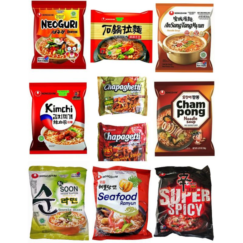 

[HALAL] NongShim Ramyun ALL VARIAN - Chapaghetti Nong Shim Ramyeon Mie Korea