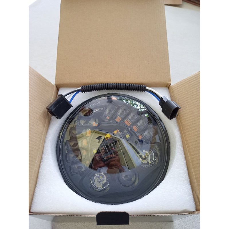 Headlamp Daymaker Spider 19 Mata Led 7inch - Lampu Projector DayMaker 19led - Day Maker (IMPOR)