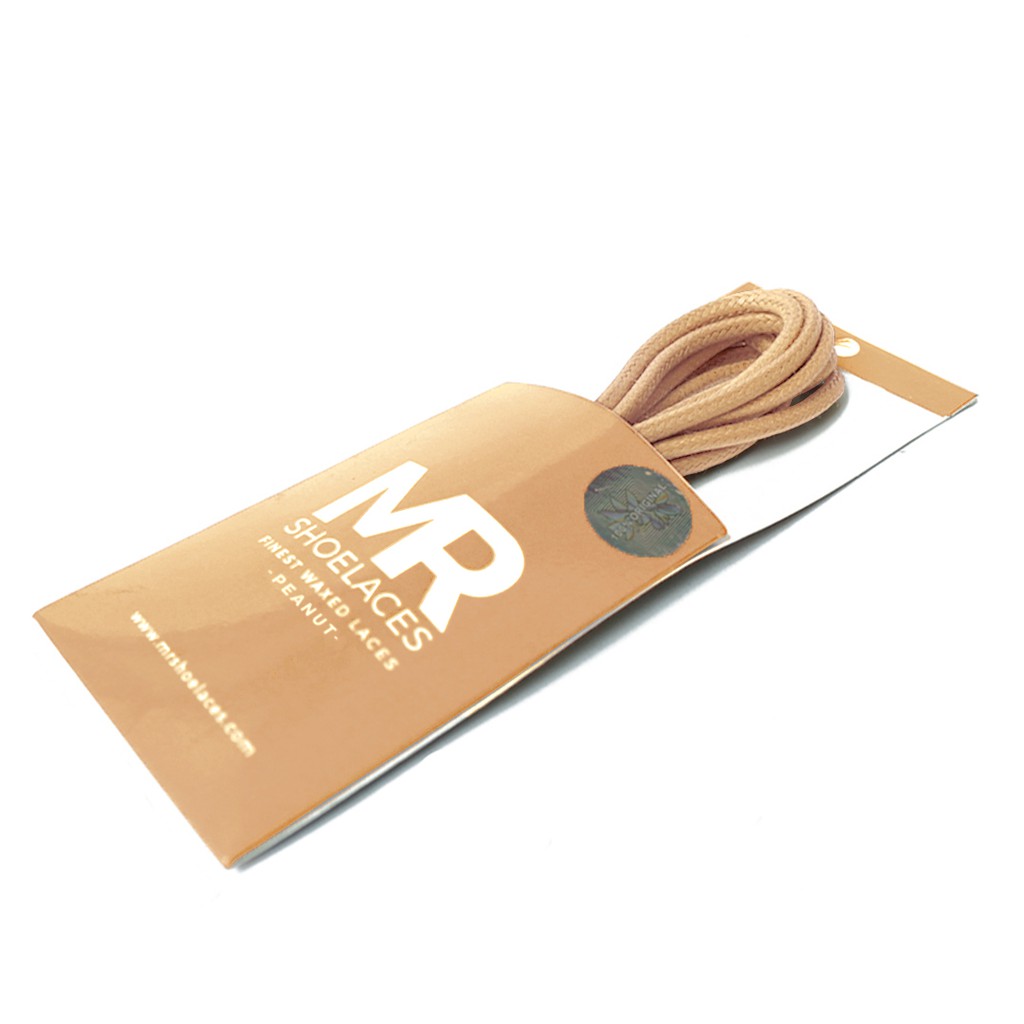 MR Shoelaces RD45 Peanut (Kacang) Tali Sepatu Lilin 2-3mm Bulat Round 50cm 60cm 70cm 80cm 90cm 100cm 120cm 150cm (Waxed Laces) - Premium Shoelace