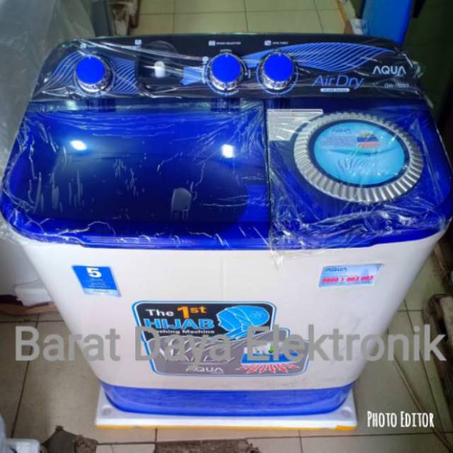 AQUA Mesin Cuci 2 Tabung 7Kg QW-750XT/751XT/780XT/781XT Hijab Series