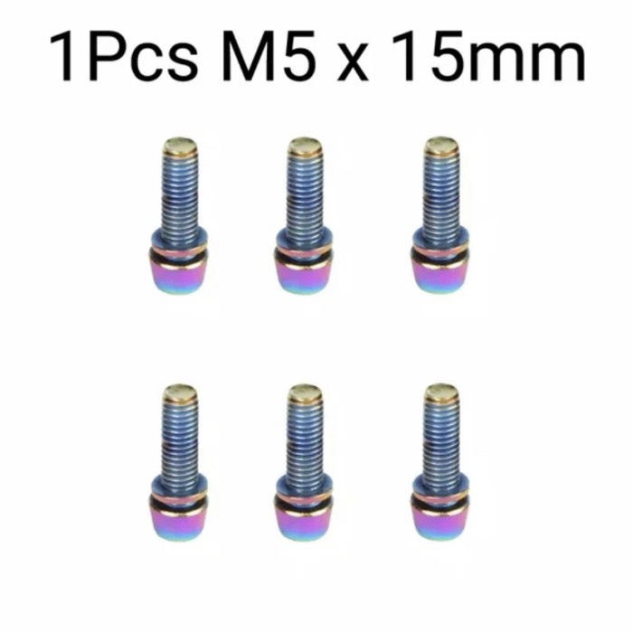 1 pcs Baut Stem Rainbow M5x15mm model kunci L