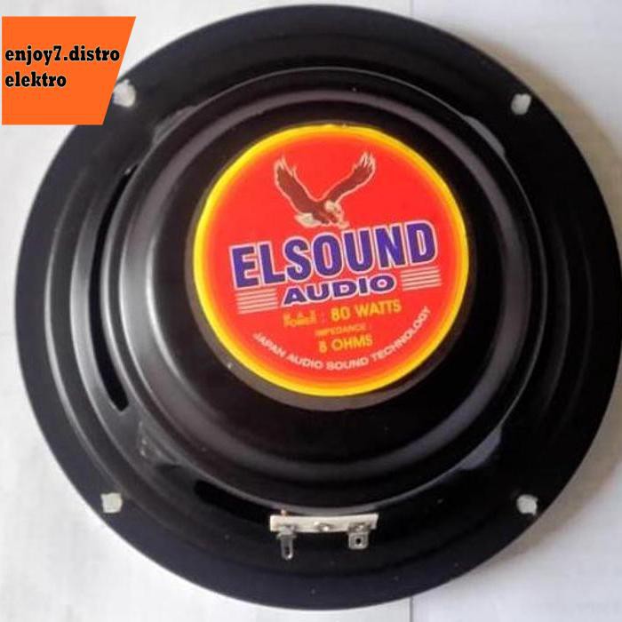 Speaker Woofer Elsound 6" Max 80Watt 8 Ohm Magnet Sedang Bishele88 Kualitas Baik