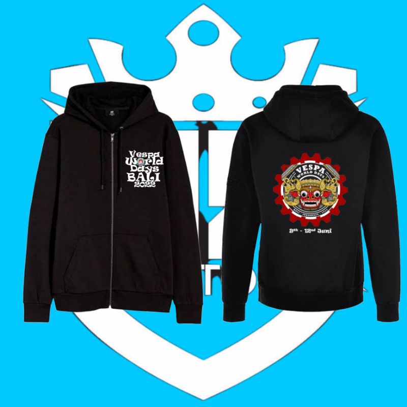 Jaket Hoodie Pria/Wanita Vespa World Days 2022/Jaket VWD