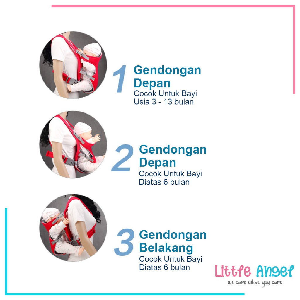 Gendongan Bayi Depan Belakang Baby Hipseat Premium Import Baby Carrier Polos Murah