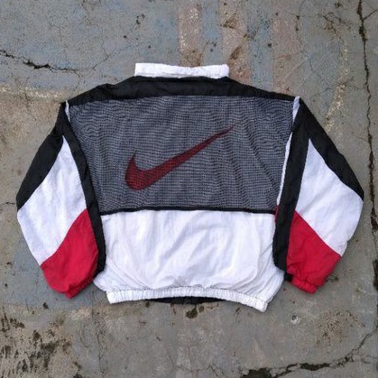 Jacket Windbreaker Nike Big Swoosh Colour Block Vintge Second