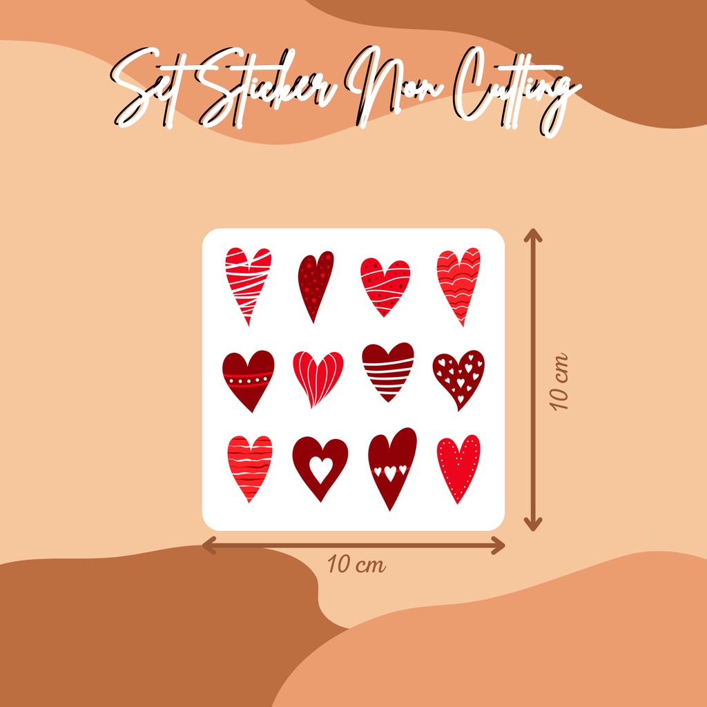 

Set Sticker Love Non Cutting Diy Crafts / Scrapbook / Journal / Diary