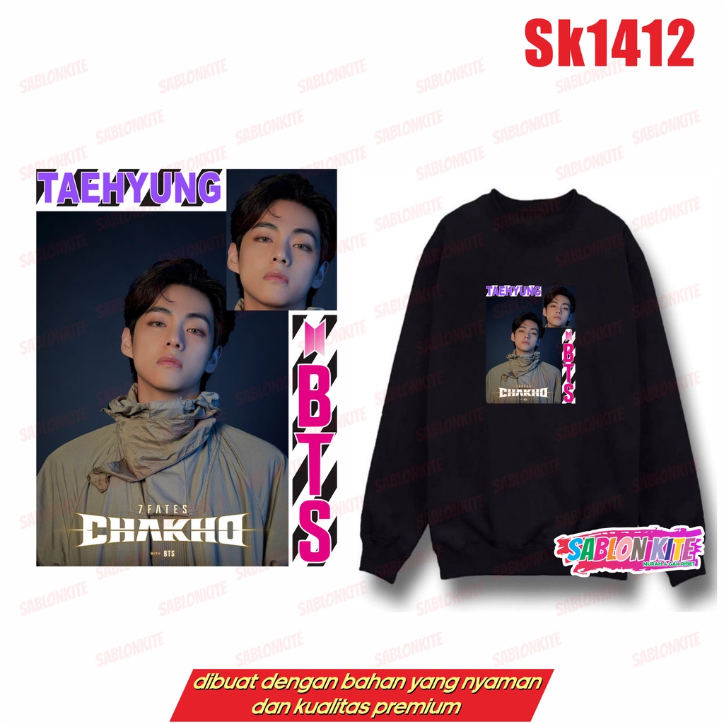 MURAH!!! SWEATER KPOP CHAKHO 2 SK1412 MEMBER JK RM SG V JIN JM JH