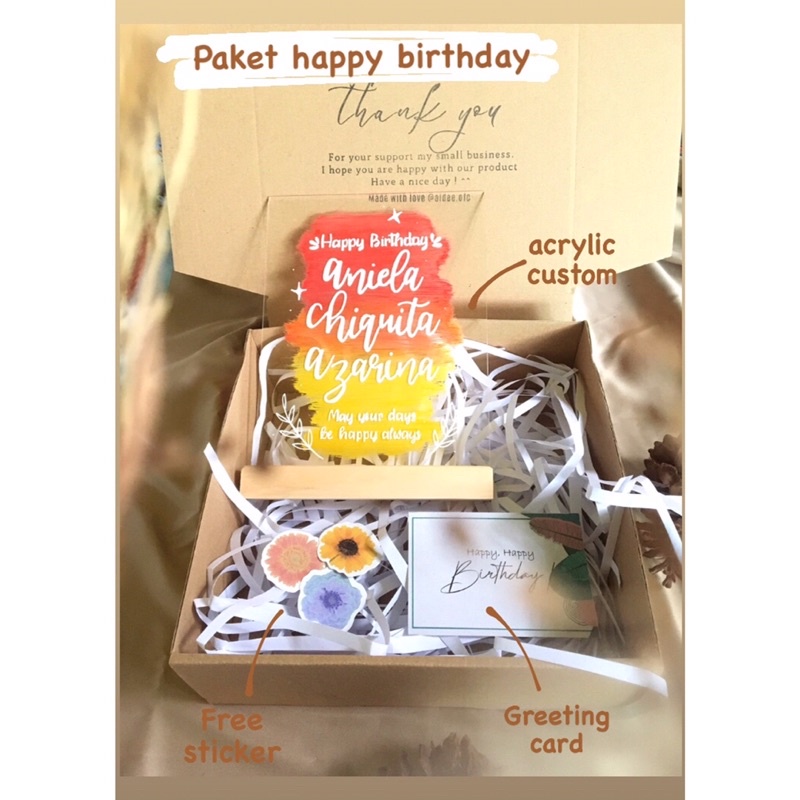 

Kado Murah Gift Box acrylic custom 15 x 20 Ulang Tahun, Wisuda, Wedding TERMURAH