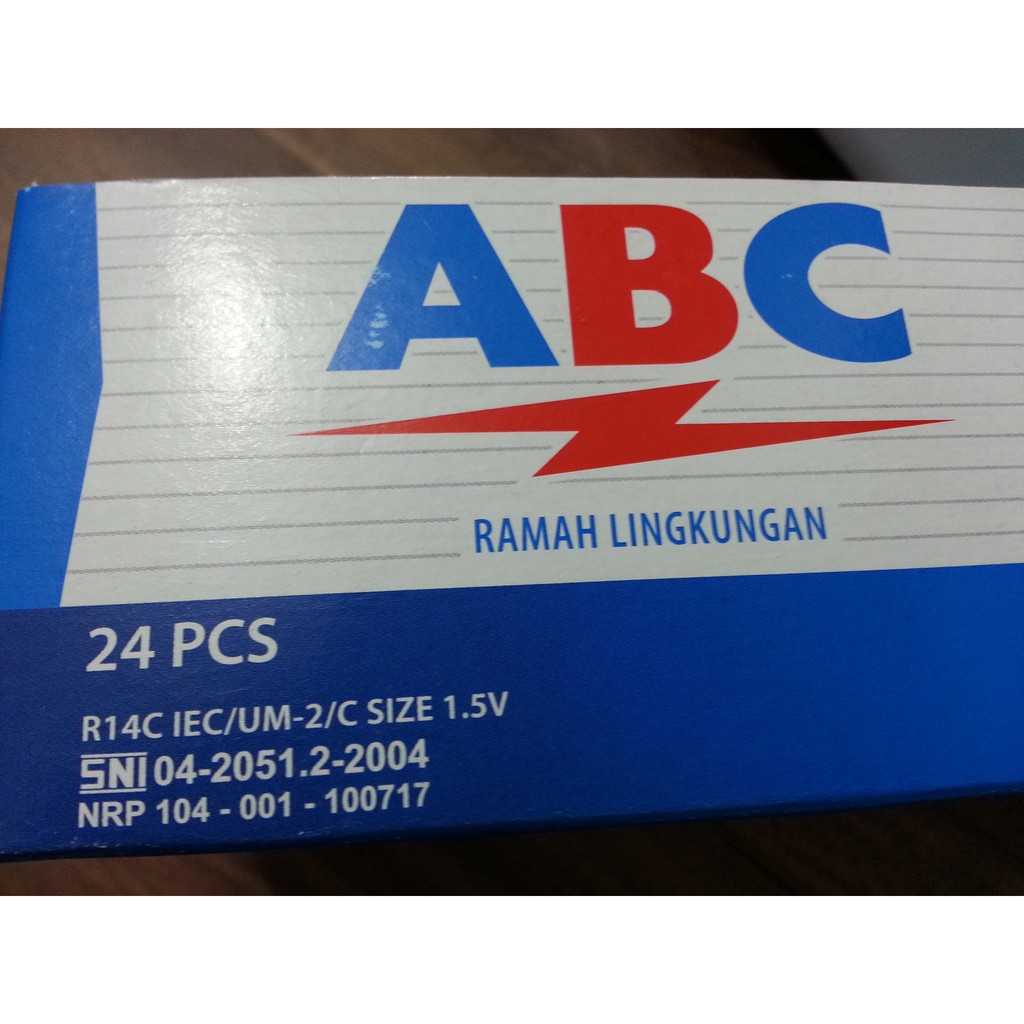 BATERAI ABC ukuran / tipe C 1.5V tanggung