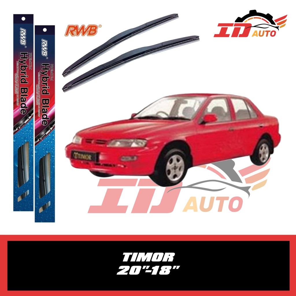 WIPER KIA TIMOR SET UKURAN 20 DAN 18 MERK RWB