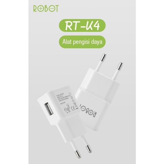 BATOK CHARGER ROBOT RT K4 ORIGINAL 5V 1A SINGLE PORT ORIGINAL ROBOT INDONESIA ( 1PCS )