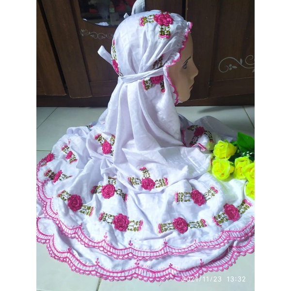 Mukena Semisutra Kotak Kecil Ukuran Dewasa Standart