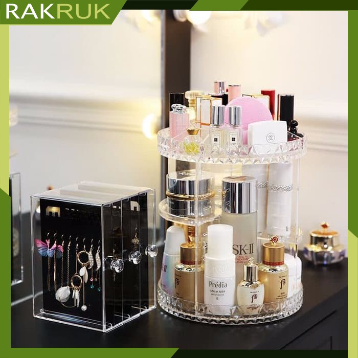 RAKRUK RAK  KOSMETIK  PUTAR 360 RAK  ORGANIZER KOSMETIK  