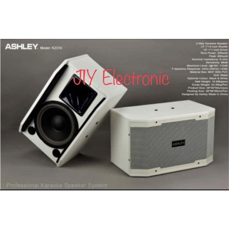 Speaker Pasif 10 inch Ashley K2310 K-2310 K 2310 Original (sepasang)