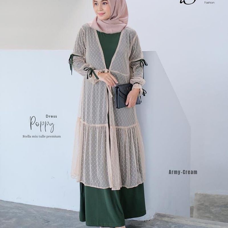 DRESS INNER OUTER TERPISAH/OUTER BROKAT/DRESS &OUTER/