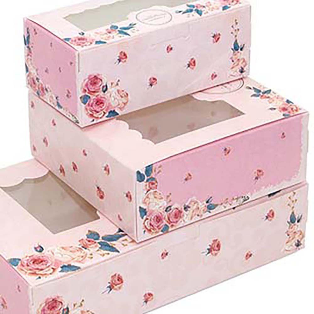 Lanfy Mooncake Box Pastry Biskuit Kertas Hadiah Packaging Box DIY Sovenir Pernikahan Kotak Kue