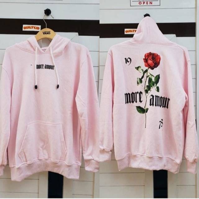 pink amour hoodie