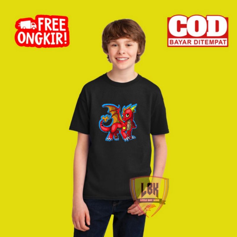 KAOS ANAK GAMBAR NAGA / BAJU ANAK GAMBAR NAGA / BAJU KAOS ANAK GAMBAR NAGA TERBARU