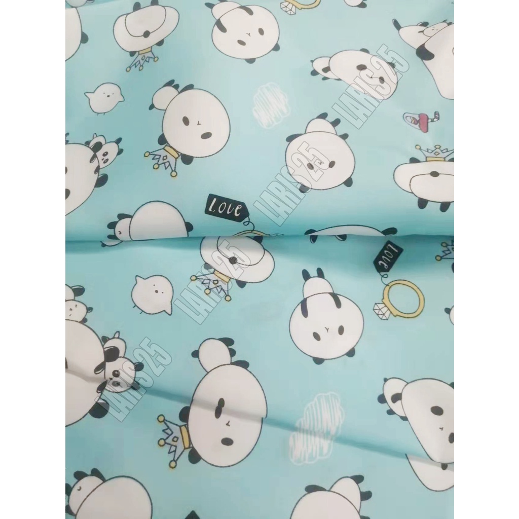 TERMURAH BAHAN KAIN MOTIF PANDA TERLARIS KATUN MIKROTEX UTK SPREI GORDEN BEDCOVER BAJU PER 0,5M DAN 1M