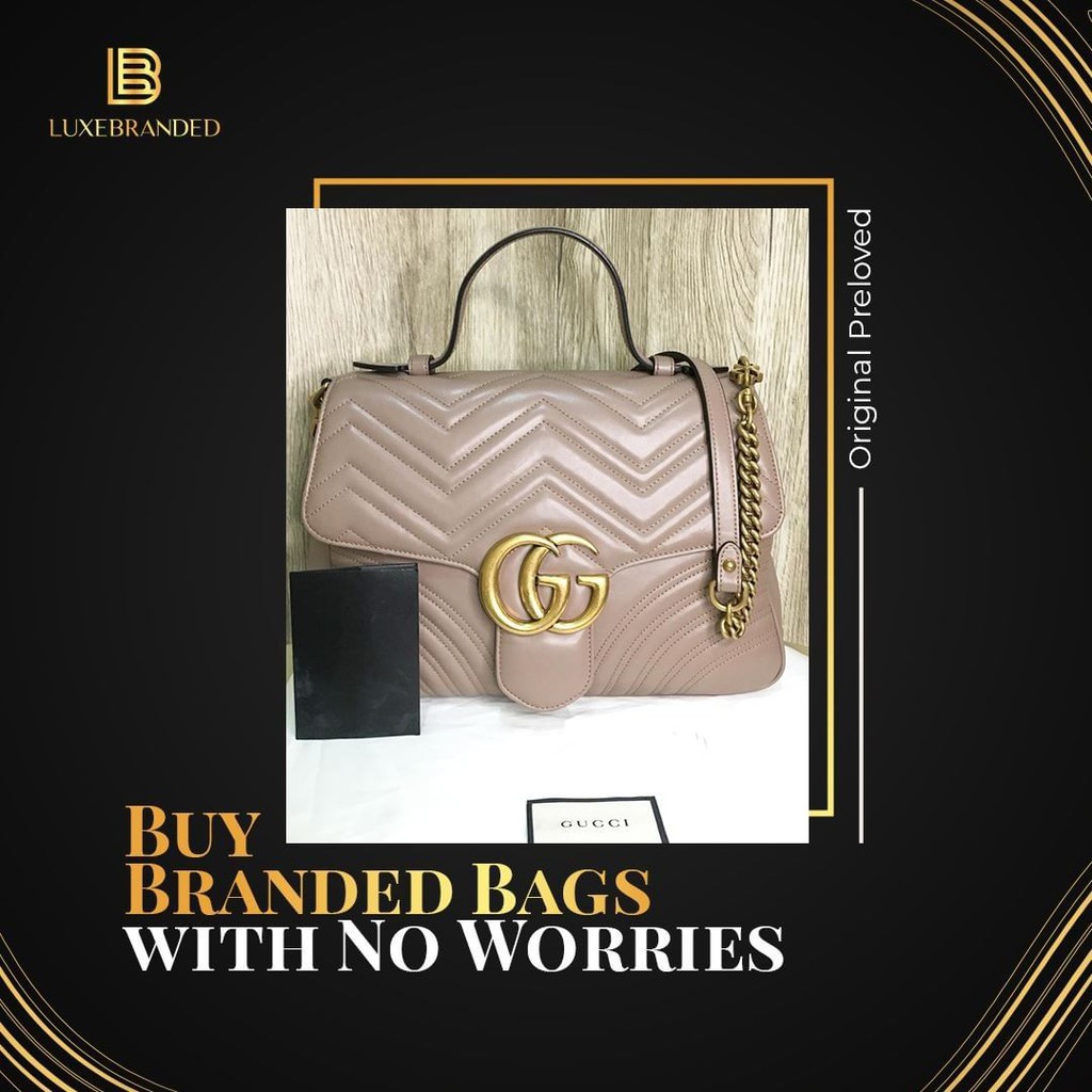 Gucci Marmont Top Handle Nude Medium 2018⁣