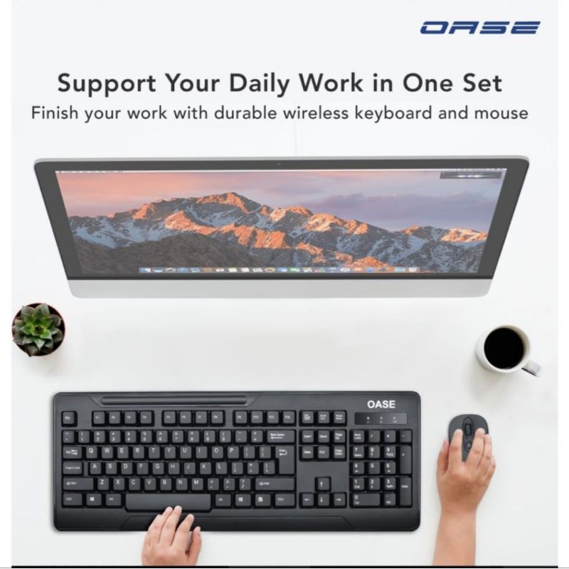 KEYBOARD OASE WIRELESS DAN MOUSE BLUETOOTH LD20T GARANSI RESMI 6 BULAN