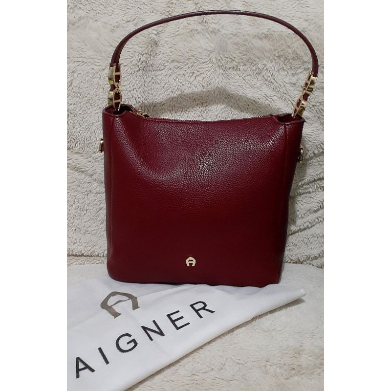 Preloved Pribadi Tas Aigner Maroon VVGC