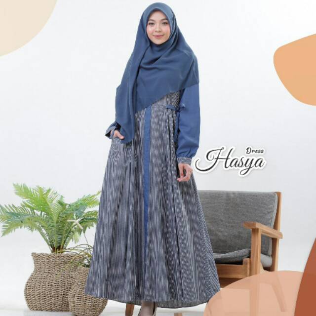 YASMEERA - HASYA DRESS/GAMIS BUSUI/GAMIS KATUN/GAMIS MOTIF