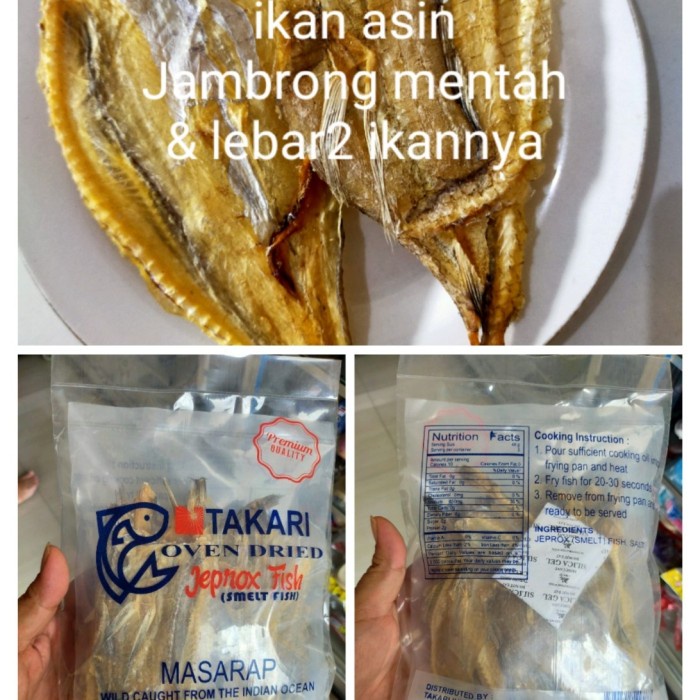 

ikan asin Jambrong Takari/Takari Jeprox fish/Takarai Oven Dried fish