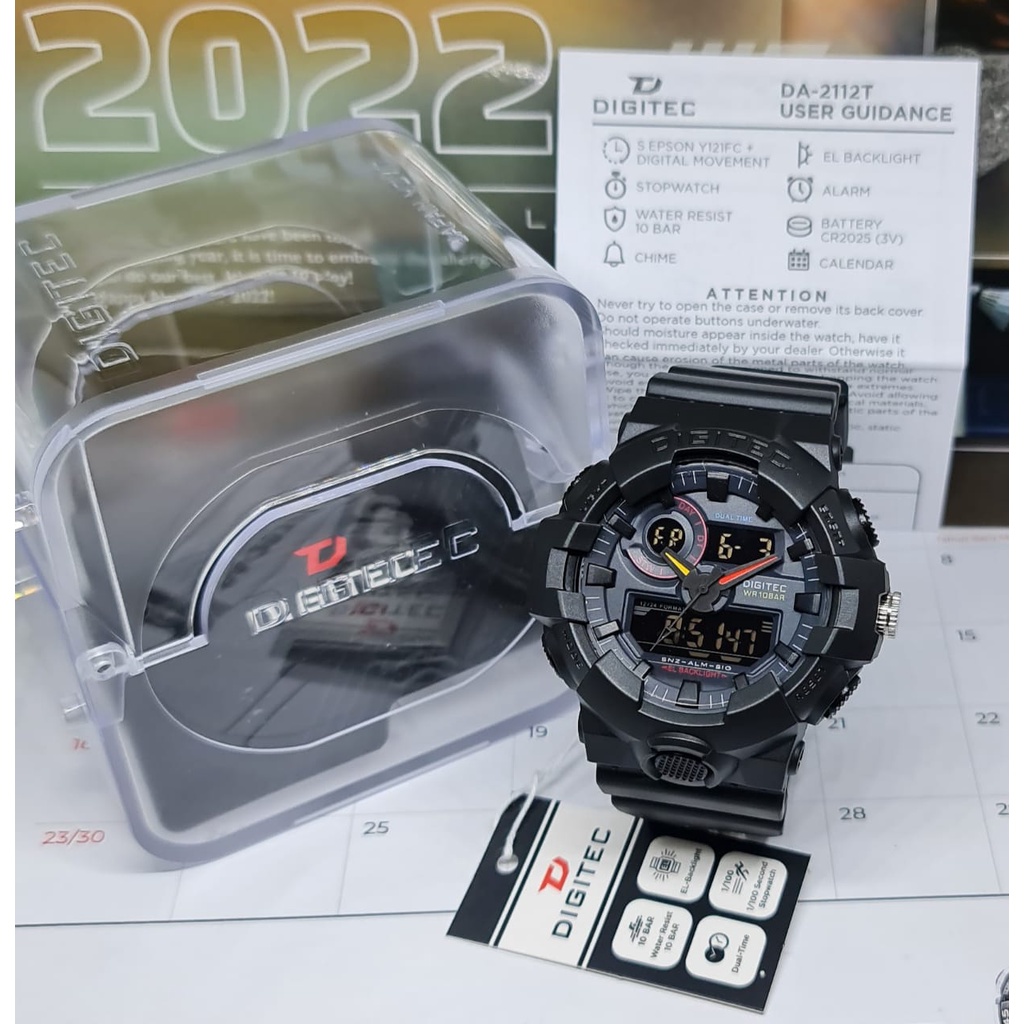 Digitec 2112 garansi original jam tangan pria Digitec DA 2112 DG 2112