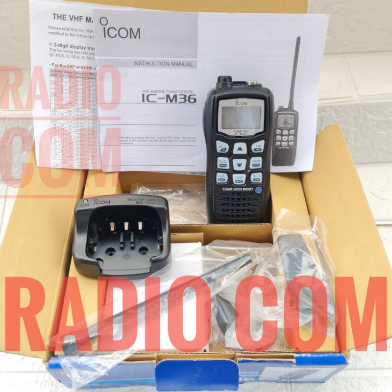 JUAL HT ICOM IC M36 VHF MARINE MURAH  / HT MARINE WATERPROOF ANTI AIR HT ICOM M36 MARINE