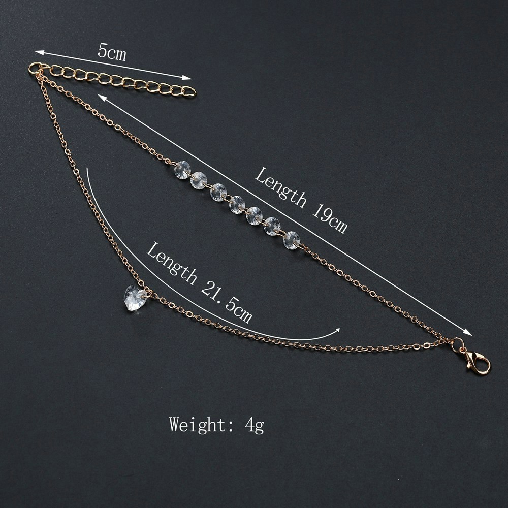 Gelang Kristal Model Double Layer Untuk Wanita