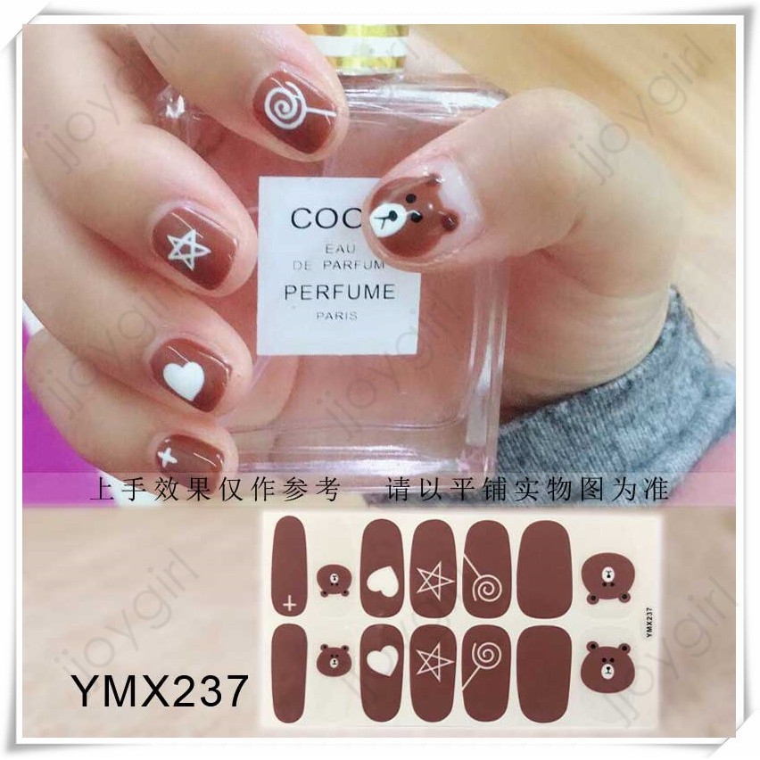 &lt;Jjoygirl&gt;YMX Nail Sticker Motif / Sticker Kuku / Stiker Kuku / Nail Stiker Glitter / Stripes Design