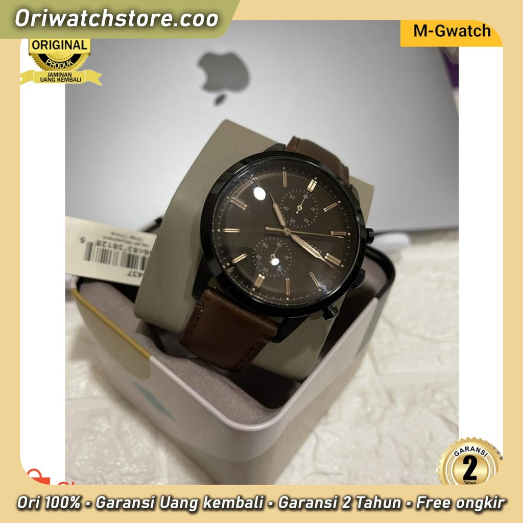TERLARIS Fossil Townsman FS 5437 JAM TANGAN PRIA SIZE 44MM STAINLESS STEEL BLACK CASE MG WATCH