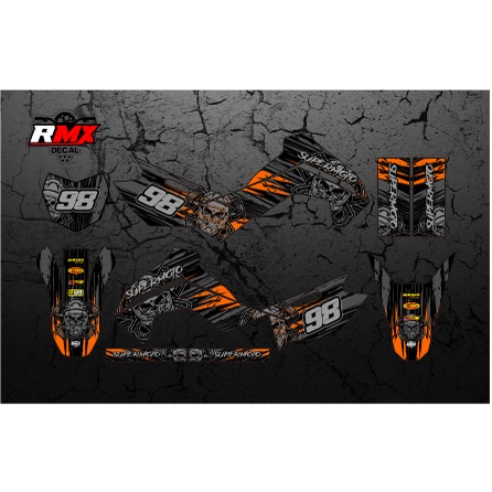 DECAL KLX 140 FULLBODY (002) DEKAL STIKER KLX 140 HITAM MERAH KUNING HIJAU BIRU MUDA/TUA GOLD EMAS P