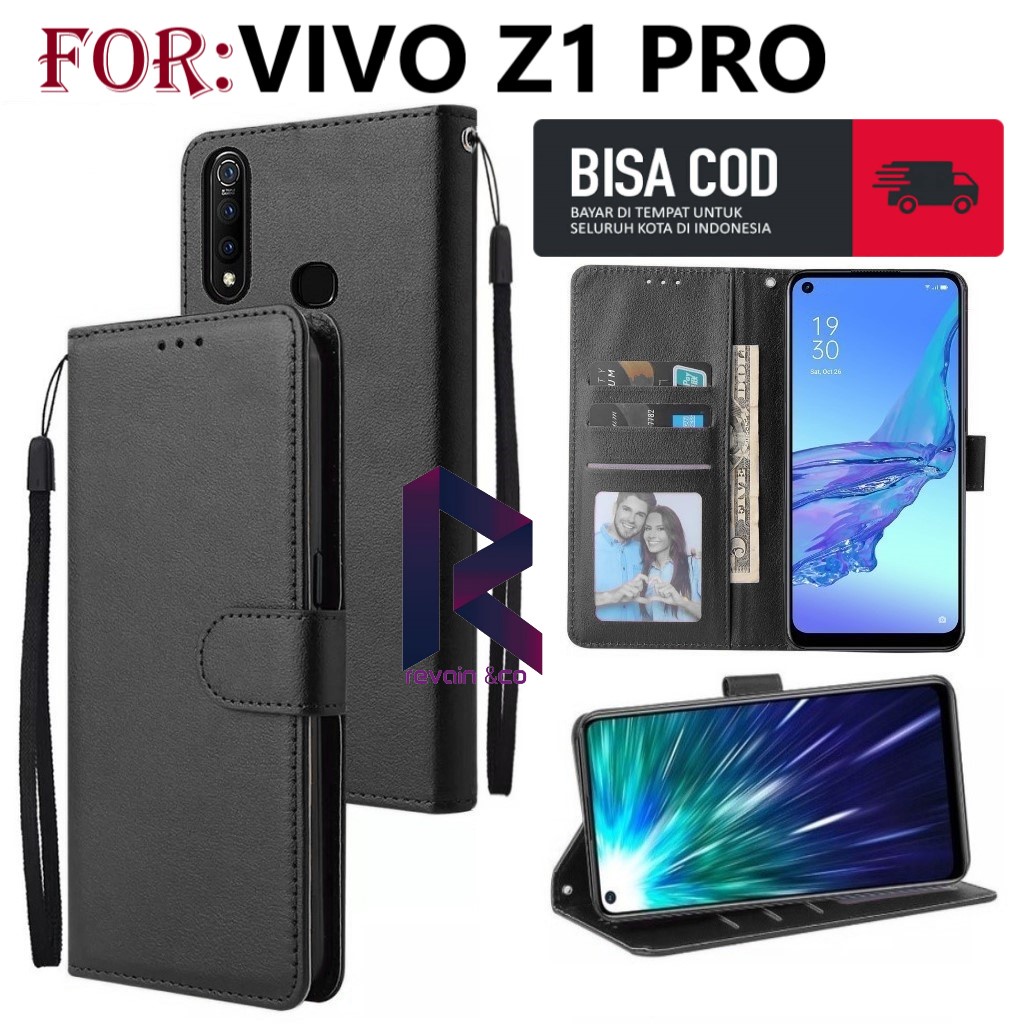 FLIP COVER VIVO Z1 PRO CASING DOMPET FLIP WALLET LEATHER KULIT PREMIUM SARUNG BUKA TUTUP FLIP CASE VIVO Z1 PRO