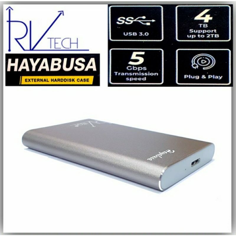 Casing Hardisk Rvitech External 2.5&quot; SATA USB 3.0 HDD Case HDD Hayabusa