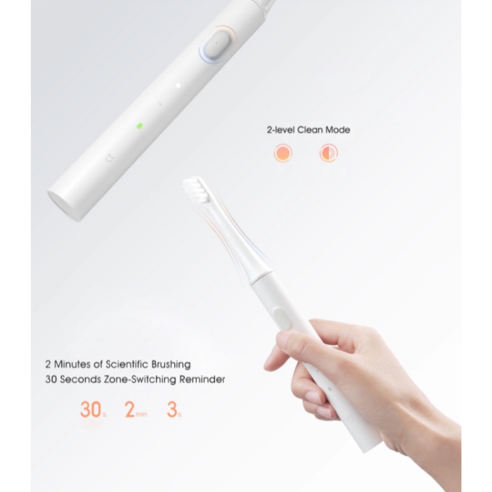 Mijia Sonic Electric Toothbrush T100 Sikat Gigi Elektrik - Putih