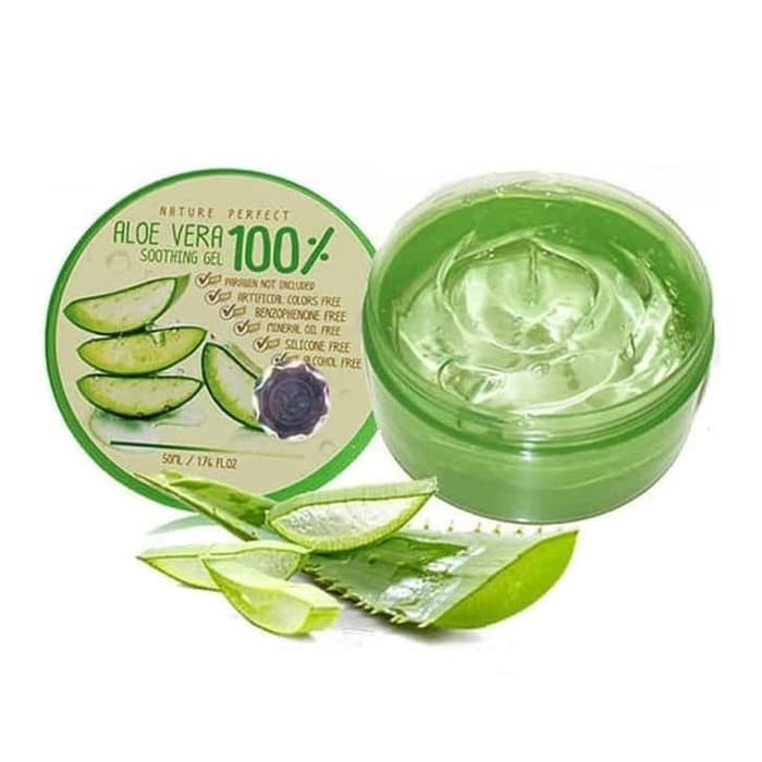 Nature Perfect Aloe Vera Soothing Gel 100 Natur Perfek Alo Aloevera 50