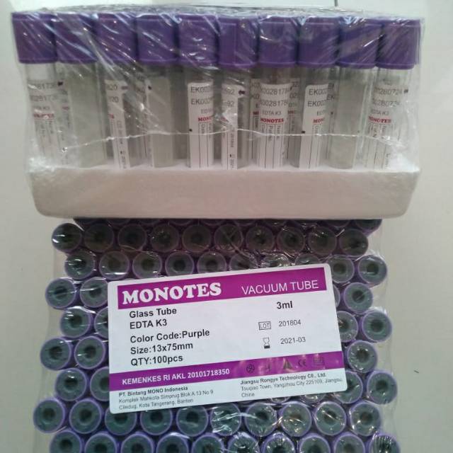 Tabung Edta | Edta Glas | Edta Murah | Edta Tube| Tabung Edta | Monotes | Vacum Tube