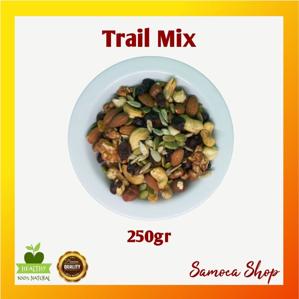 

Natural Trail Mix, Nuts, Fruits Cemilan Sehat Aneka Kacang, Buah kering, biji - bijian 250gr