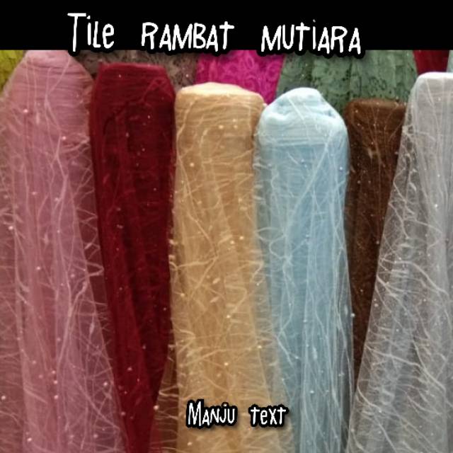 Kain -bahan tile lulu/nobita /bahan tile mutiara/bahanya gaun, dress, kebaya,dll/ TERBARU