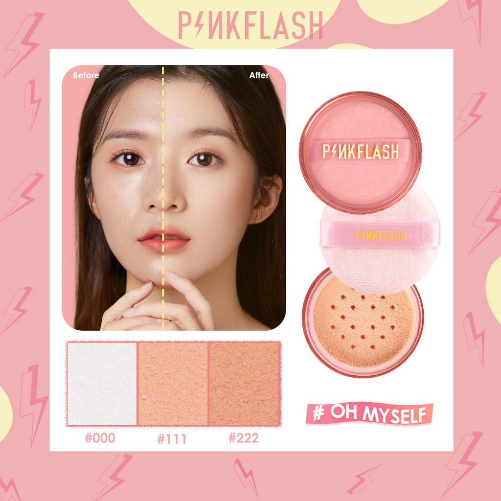 NEW PINKFLASH OhMySelf Oil Controller Matte Loose Setting Powder - Bedak Tabur 3 varian colors by PINKFLASH